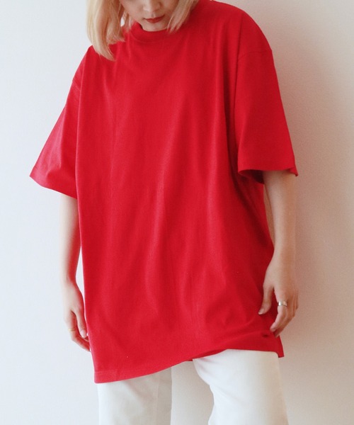sevens(セブンズ)の「【sevens】5.6oz 無地カラーBIG Tシャツ オーバーサイズ(Tシャツ/カットソー・レディース・イエロー/ロイヤルブルー/パープル/ダークブラウン/カーキ系/ネイビー/サックスブルー/ライトベージュ/ミックスグレー/オレンジ系その他/グリーン/レッド/ブラック/ラベンダー/ピンク/ホワイト・XX-LARGE)」の15枚目の写真