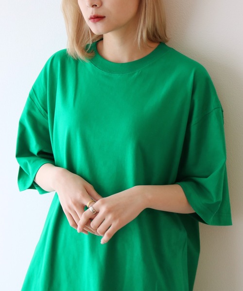 sevens(セブンズ)の「【sevens】5.6oz 無地カラーBIG Tシャツ オーバーサイズ(Tシャツ/カットソー・レディース・イエロー/ロイヤルブルー/パープル/ダークブラウン/カーキ系/ネイビー/サックスブルー/ライトベージュ/ミックスグレー/オレンジ系その他/グリーン/レッド/ブラック/ラベンダー/ピンク/ホワイト・XX-LARGE)」の1枚目の写真