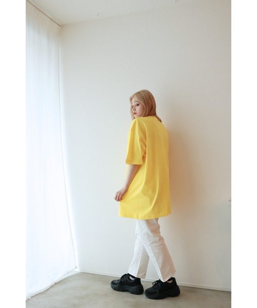 sevens(セブンズ)の「【sevens】5.6oz 無地カラーBIG Tシャツ オーバーサイズ(Tシャツ/カットソー・レディース・イエロー/ロイヤルブルー/パープル/ダークブラウン/カーキ系/ネイビー/サックスブルー/ライトベージュ/ミックスグレー/オレンジ系その他/グリーン/レッド/ブラック/ラベンダー/ピンク/ホワイト・XX-LARGE)」の17枚目の写真