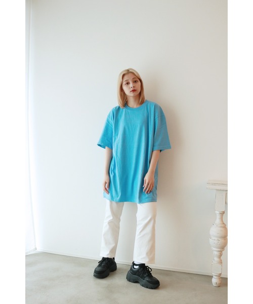 sevens(セブンズ)の「【sevens】5.6oz 無地カラーBIG Tシャツ オーバーサイズ(Tシャツ/カットソー・レディース・イエロー/ロイヤルブルー/パープル/ダークブラウン/カーキ系/ネイビー/サックスブルー/ライトベージュ/ミックスグレー/オレンジ系その他/グリーン/レッド/ブラック/ラベンダー/ピンク/ホワイト・XX-LARGE)」の19枚目の写真
