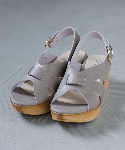 Fashion Letter(ファッションレター)の「日本製編み込み風デザインウェッジサンダル 痛くないサンダル(サンダル・レディース・マスタード/ダークベージュ/ホワイト/ブラック・LL/L/M/S)」の21枚目の写真