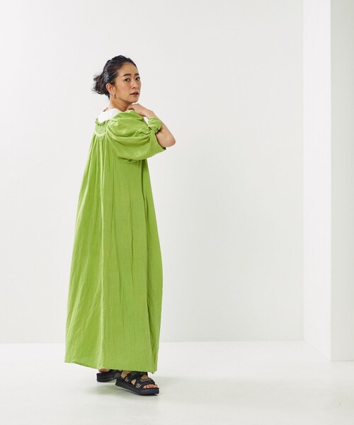 Freada（フリーダ）の「Freada/フリーダ インドドビー袖ワンピース（ワンピース・レディース・ピンク/グリーン・ﾌﾘ-）」の10枚目の写真
