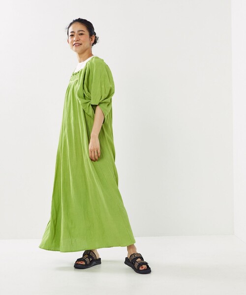 Freada（フリーダ）の「Freada/フリーダ インドドビー袖ワンピース（ワンピース・レディース・ピンク/グリーン・ﾌﾘ-）」の20枚目の写真