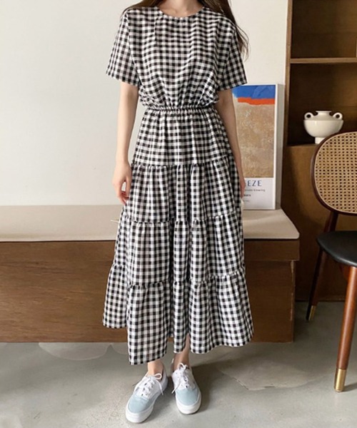 me+em select（ミームセレクト）の「ギンガムチェックティアード