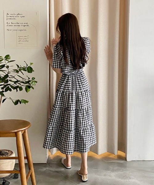 me+em select（ミームセレクト）の「ギンガムチェックティアード