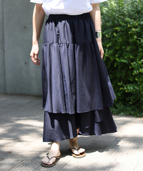 Cangioliストライプ タイプライタースカート スカート Journal Journal スカート スカート Standard L Essage ジャーナルスタンダードレサージュ