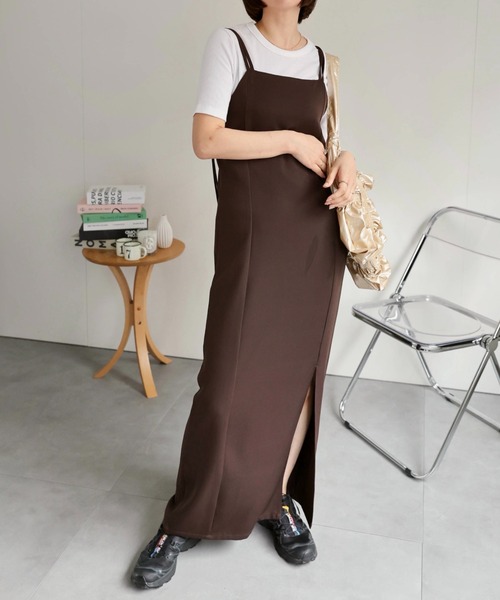 【未使用に近い】Ameri VINTAGE キャミワンピース サイドスリット サイドスリットキャミワンピース | レディースファッション通販