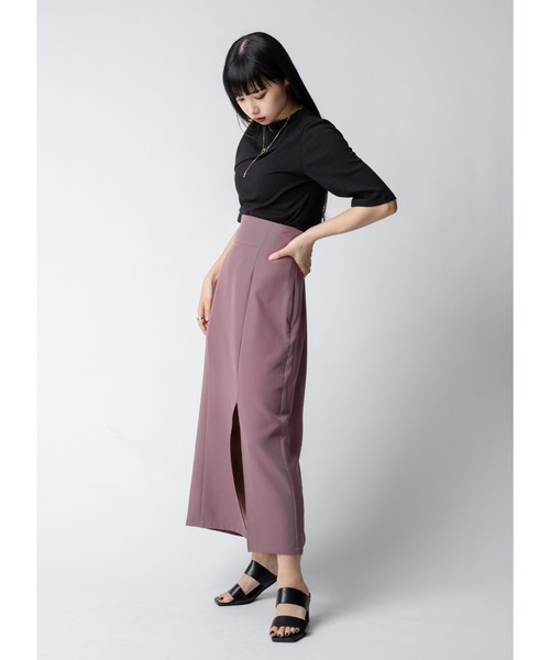Adoon plain(アドーンプレーン)の「【美シルエット】スリットナロータイトスカート(スカート・レディース・ブラック/スモークピンク・MEDIUM/LARGE)」の12枚目の写真