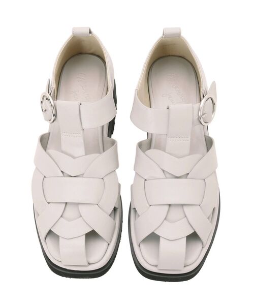 merry jenny（メリージェニー）の「heartグルカラバーshoes（サンダル・レディース・アイボリー/ブラック・MEDIUM/LARGE）」の15枚目の写真