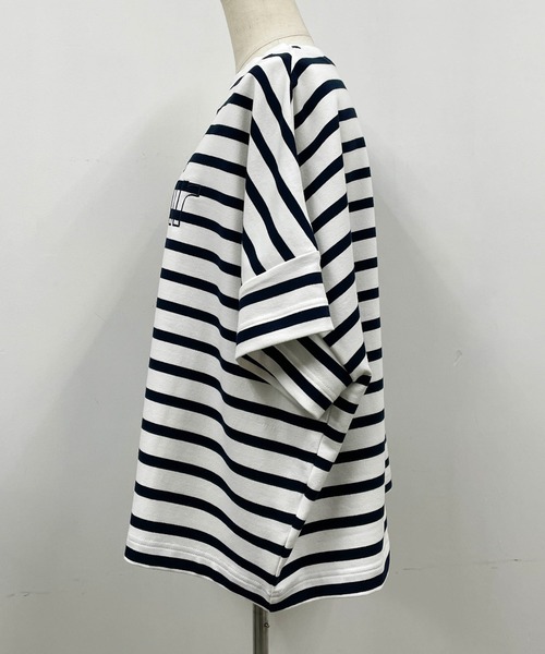 PICCIN（ピッチン）の「パール付き刺繍ロゴボーダーカットソー（Tシャツ/カットソー・レディース・ブルー/レッド・M）」の3枚目の写真