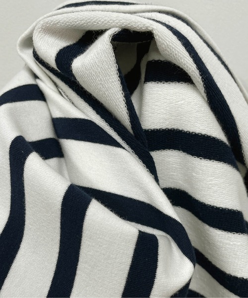 PICCIN（ピッチン）の「パール付き刺繍ロゴボーダーカットソー（Tシャツ/カットソー・レディース・ブルー/レッド・M）」の9枚目の写真