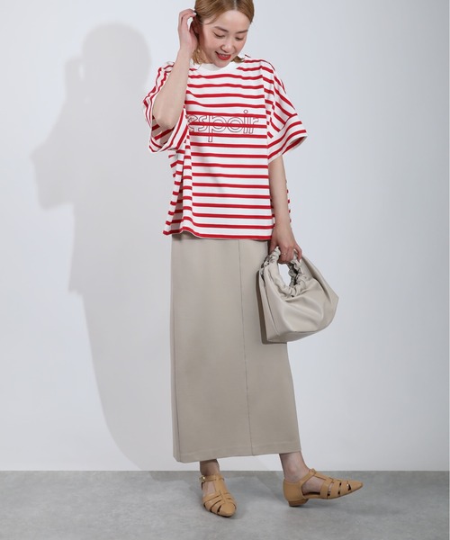 PICCIN（ピッチン）の「パール付き刺繍ロゴボーダーカットソー（Tシャツ/カットソー・レディース・ブルー/レッド・M）」の14枚目の写真