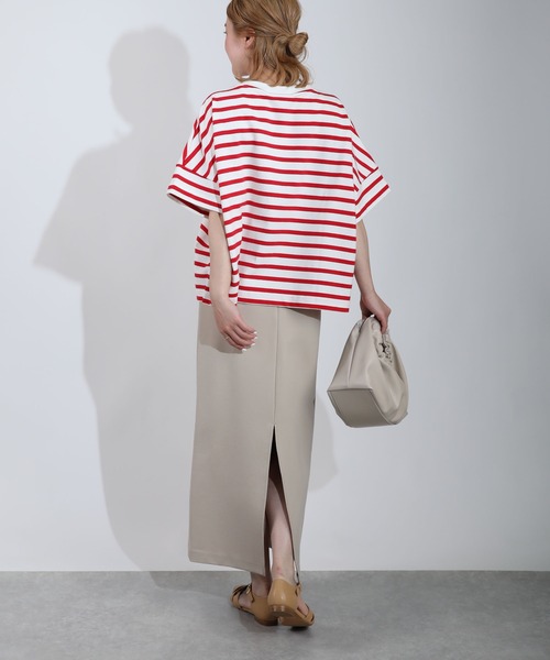 PICCIN（ピッチン）の「パール付き刺繍ロゴボーダーカットソー（Tシャツ/カットソー・レディース・ブルー/レッド・M）」の12枚目の写真