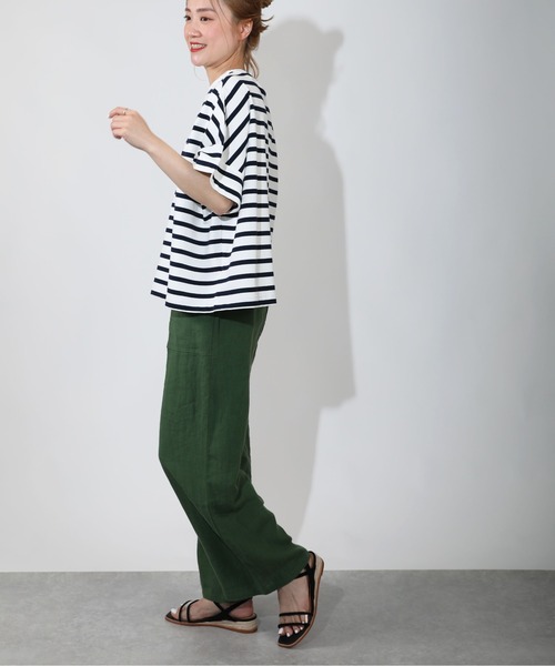 PICCIN（ピッチン）の「パール付き刺繍ロゴボーダーカットソー（Tシャツ/カットソー・レディース・ブルー/レッド・M）」の21枚目の写真