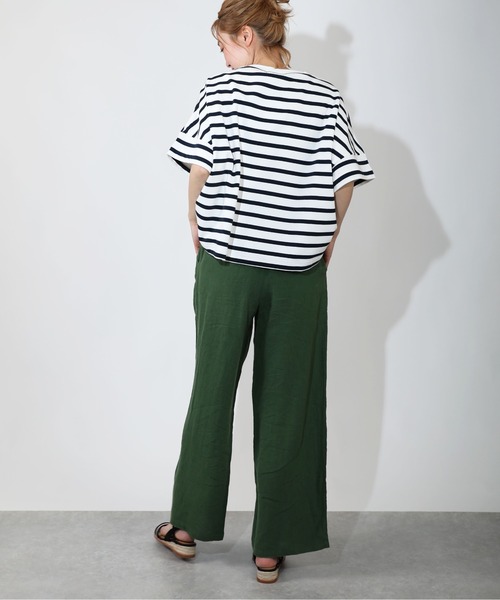 PICCIN（ピッチン）の「パール付き刺繍ロゴボーダーカットソー（Tシャツ/カットソー・レディース・ブルー/レッド・M）」の20枚目の写真