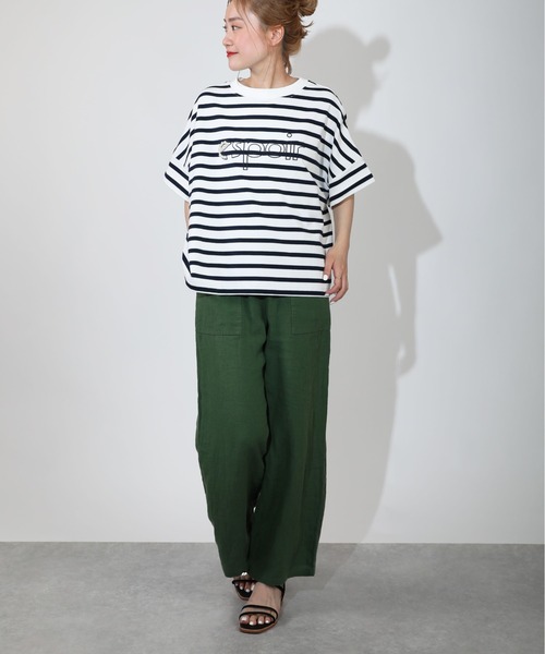 PICCIN（ピッチン）の「パール付き刺繍ロゴボーダーカットソー（Tシャツ/カットソー・レディース・ブルー/レッド・M）」の19枚目の写真