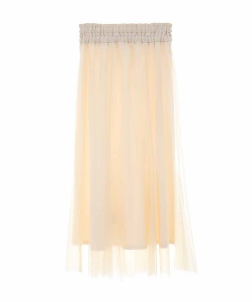 31 Sons de mode（トランテアン　ソン　ドゥ　モード）の「異素材切替チュールマーメイドスカート（スカート・レディース・クリーム/ブラウン/サックスブルー・36/38）」の5枚目の写真