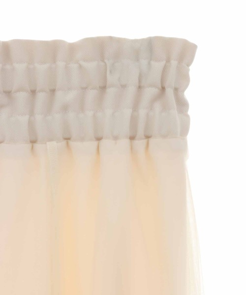 31 Sons de mode（トランテアン　ソン　ドゥ　モード）の「異素材切替チュールマーメイドスカート（スカート・レディース・クリーム/ブラウン/サックスブルー・36/38）」の7枚目の写真