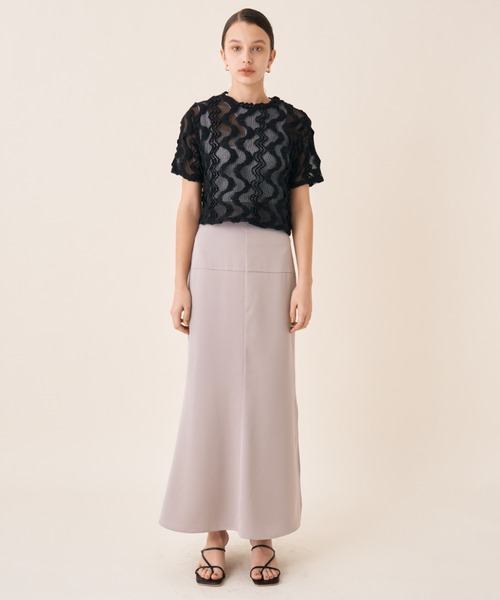 Solace（ソレイス）の「ウェーブメッシュクロップドT（Tシャツ/カットソー・レディース・ブラック/ブルー/ナチュラル・FREE）」の18枚目の写真