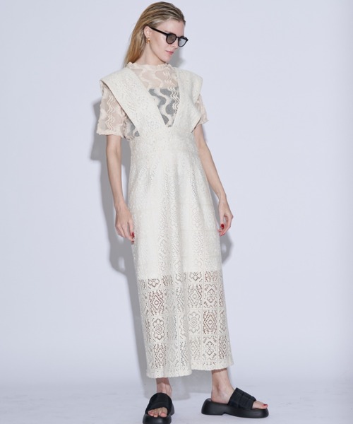 Solace（ソレイス）の「ウェーブメッシュクロップドT（Tシャツ/カットソー・レディース・ブラック/ナチュラル/ブルー・FREE）」の16枚目の写真