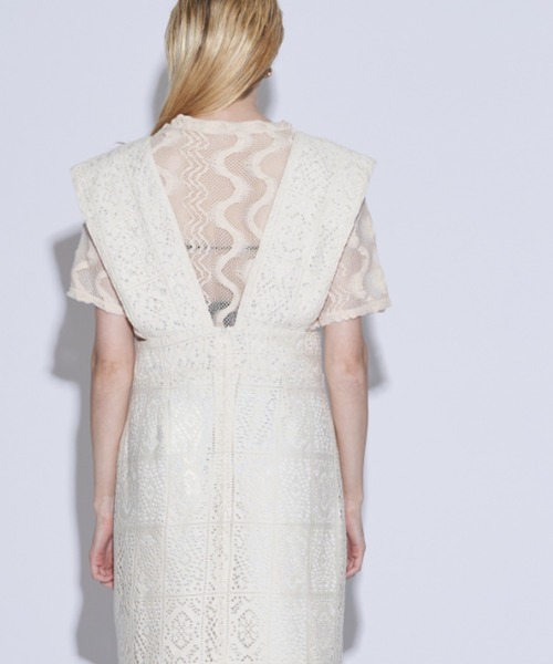 Solace（ソレイス）の「ウェーブメッシュクロップドT（Tシャツ/カットソー・レディース・ブラック/ナチュラル/ブルー・FREE）」の21枚目の写真