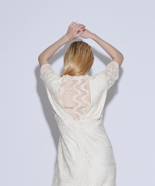 Solace（ソレイス）の「ウェーブメッシュクロップドT（Tシャツ/カットソー・レディース・ブラック/ナチュラル/ブルー・FREE）」の22枚目の写真