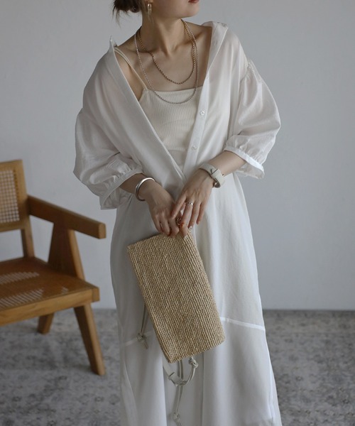 セール パフスリーブワンピース シャツワンピース Bonjour Sagan ボンジュールサガン のファッション通販 Zozotown