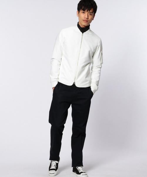 UNITED ARROWS（ユナイテッドアローズ）の「WL ポリエステル ホワイト リブ ブルゾン◆（ブルゾン・メンズ・ホワイト・SMALL/X-SMALL/MEDIUM/LARGE）」の4枚目の写真