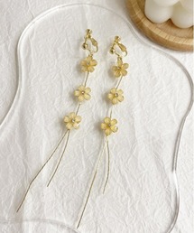 apres jour | 【apres jour×ARIAZ】3連フラワーイヤリング(イヤリング)