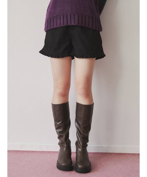 merry jenny（メリージェニー）の「フリルコールショートパンツ（その他パンツ・レディース・ブラック/ブルー/アイボリー・FREE）」の2枚目の写真