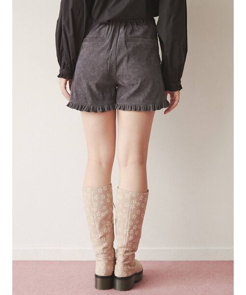 merry jenny（メリージェニー）の「フリルコールショートパンツ（その他パンツ・レディース・ブラック/ブルー/アイボリー・FREE）」の5枚目の写真