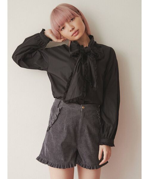 merry jenny（メリージェニー）の「フリルコールショートパンツ（その他パンツ・レディース・ブラック/ブルー/アイボリー・FREE）」の7枚目の写真