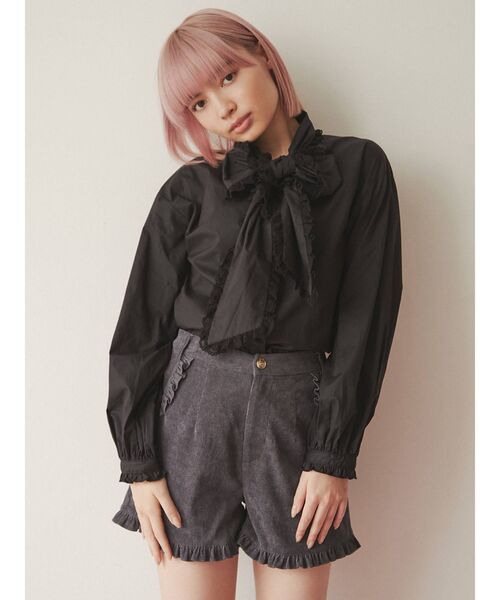 merry jenny（メリージェニー）の「フリルコールショートパンツ（その他パンツ・レディース・ブラック/ブルー/アイボリー・FREE）」の8枚目の写真