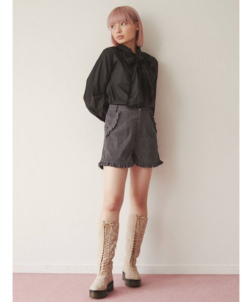 merry jenny（メリージェニー）の「フリルコールショートパンツ（その他パンツ・レディース・ブラック/ブルー/アイボリー・FREE）」の11枚目の写真