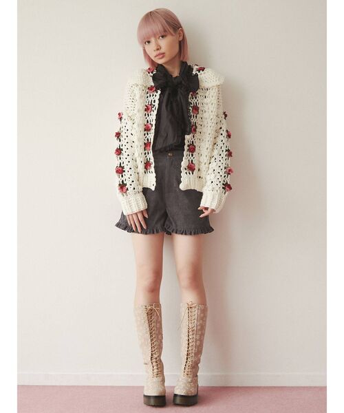 merry jenny（メリージェニー）の「フリルコールショートパンツ（その他パンツ・レディース・ブラック/ブルー/アイボリー・FREE）」の16枚目の写真