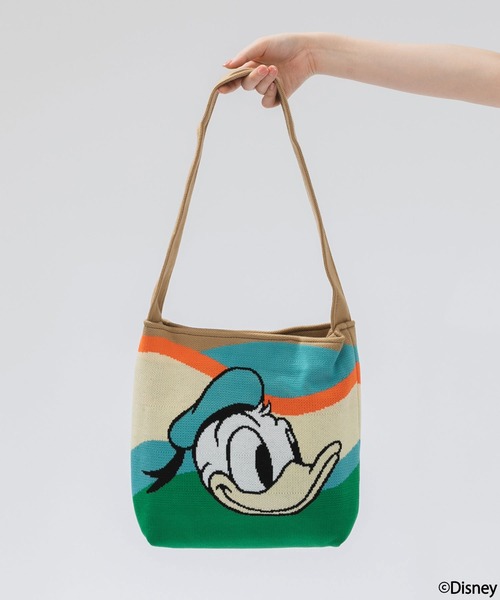 Casselini（キャセリーニ）の「Casselini ディズニーニットトート（ショルダーバッグ・レディース・バーガンディー/ピンク/ブラック/ベージュ・FREE）」の3枚目の写真