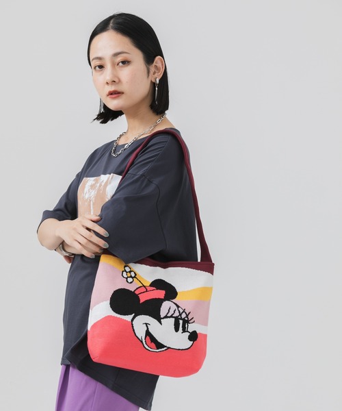 Casselini（キャセリーニ）の「Casselini ディズニーニットトート（ショルダーバッグ・レディース・バーガンディー/ピンク/ブラック/ベージュ・FREE）」の12枚目の写真