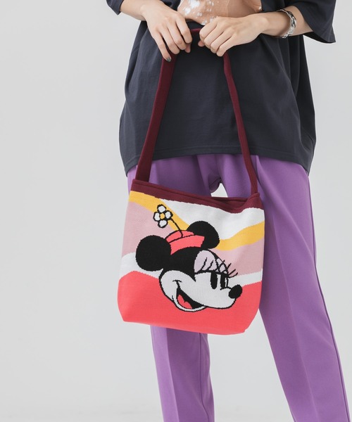 Casselini（キャセリーニ）の「Casselini ディズニーニットトート（ショルダーバッグ・レディース・バーガンディー/ピンク/ブラック/ベージュ・FREE）」の14枚目の写真