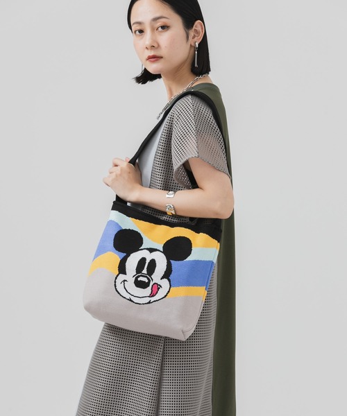 Casselini（キャセリーニ）の「Casselini ディズニーニットトート（ショルダーバッグ・レディース・バーガンディー/ピンク/ブラック/ベージュ・FREE）」の7枚目の写真