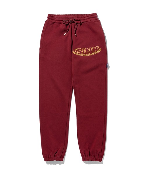 SINK kotohayokozawa(シンク コトハヨコザワ)の「WATER WAVE LOGO PANTS(その他パンツ・レディース・ダークグレー/エンジ/アイボリー・M/L)」の1枚目の写真