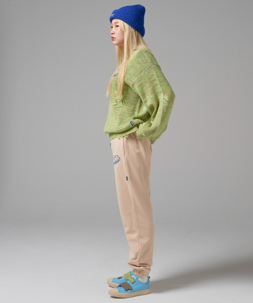 SINK kotohayokozawa(シンク コトハヨコザワ)の「WATER WAVE LOGO PANTS(その他パンツ・レディース・ダークグレー/エンジ/アイボリー・M/L)」の5枚目の写真