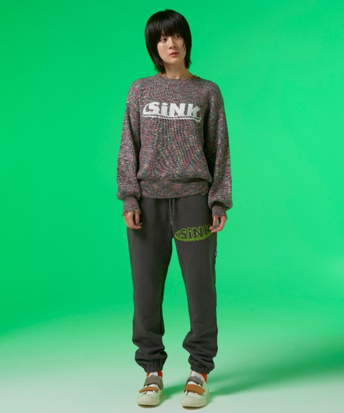 SINK kotohayokozawa(シンク コトハヨコザワ)の「WATER WAVE LOGO PANTS(その他パンツ・レディース・ダークグレー/エンジ/アイボリー・M/L)」の16枚目の写真