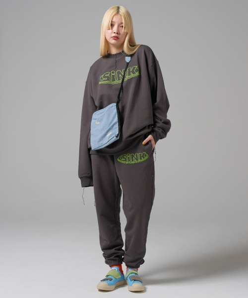 SINK kotohayokozawa(シンク コトハヨコザワ)の「WATER WAVE LOGO PANTS(その他パンツ・レディース・ダークグレー/エンジ/アイボリー・M/L)」の15枚目の写真