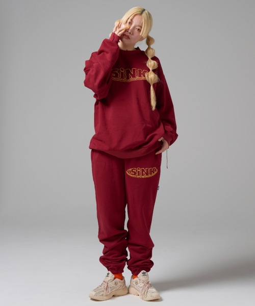 SINK kotohayokozawa(シンク コトハヨコザワ)の「WATER WAVE LOGO PANTS(その他パンツ・レディース・ダークグレー/エンジ/アイボリー・M/L)」の13枚目の写真
