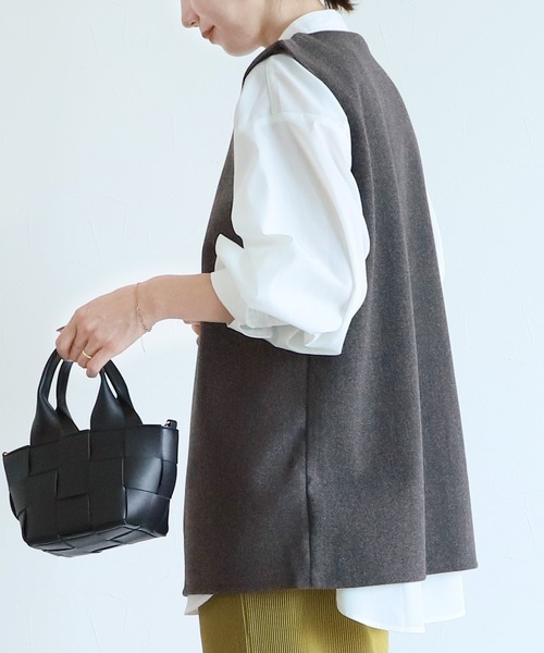 reca(レカ)の「メルトンベスト(ベスト・レディース・オートミール/ブラック・M)」の5枚目の写真