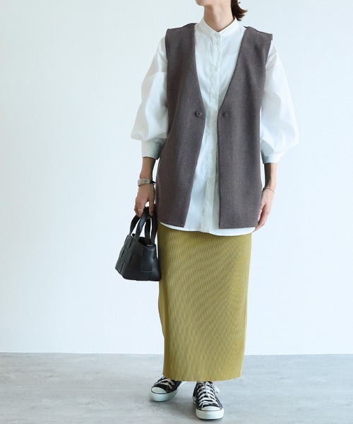 reca(レカ)の「メルトンベスト(ベスト・レディース・オートミール/ブラック・M)」の7枚目の写真