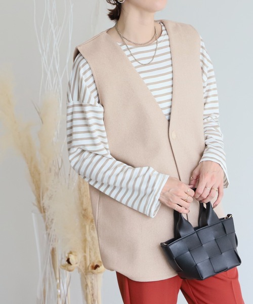 reca(レカ)の「メルトンベスト(ベスト・レディース・オートミール/ブラック・M)」の11枚目の写真