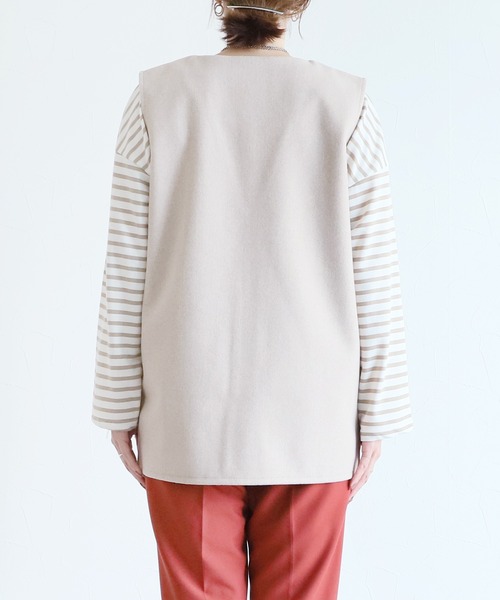 reca(レカ)の「メルトンベスト(ベスト・レディース・オートミール/ブラック・M)」の18枚目の写真