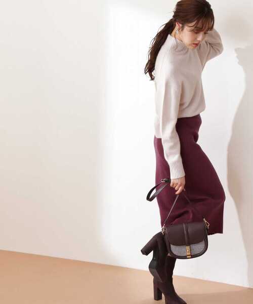 PROPORTION BODY DRESSING（プロポーションボディドレッシング）の「ランダムリブニットセットアップ / 1212240005（ワンピース・レディース・ブルー/ボルドー/ダークグレー・SMALL/MEDIUM）」の21枚目の写真