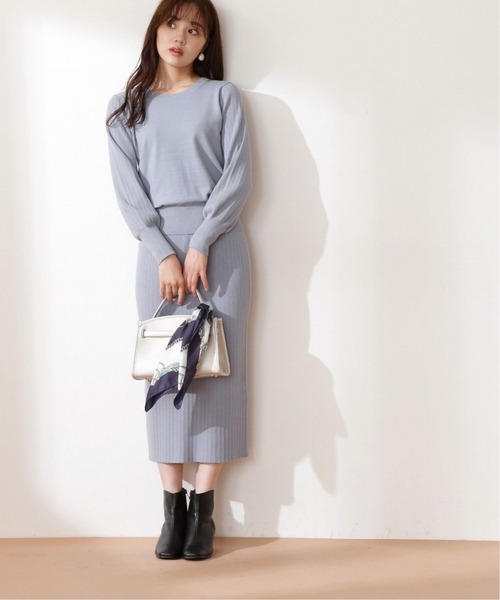 PROPORTION BODY DRESSING（プロポーションボディドレッシング）の「ランダムリブニットセットアップ / 1212240005（ワンピース・レディース・ブルー/ボルドー/ダークグレー・SMALL/MEDIUM）」の5枚目の写真